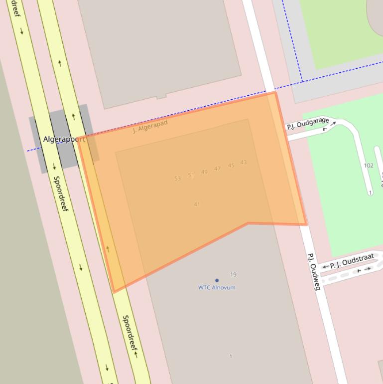 Kaart van postcodegebied 1314CJ.