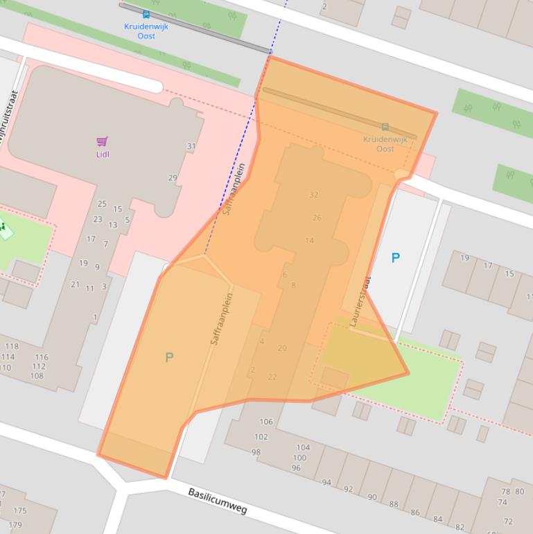 Kaart van postcodegebied 1314HK.