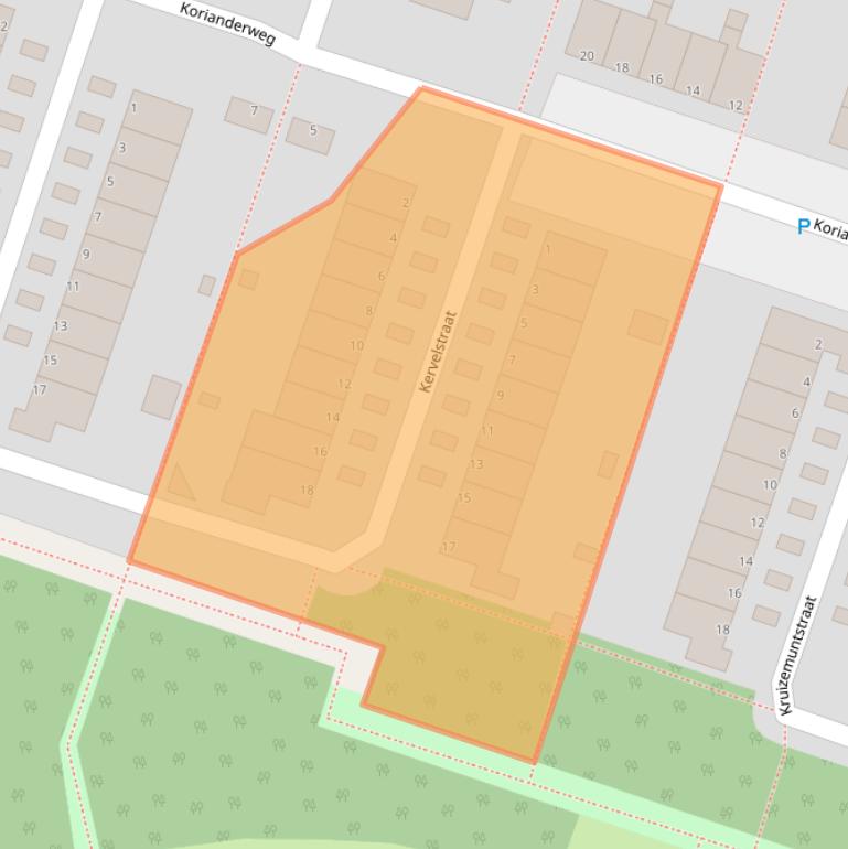 Kaart van postcodegebied 1314JD.