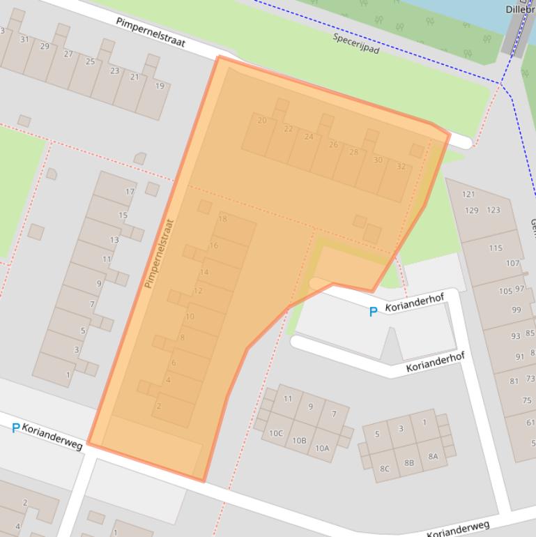 Kaart van postcodegebied 1314JL.