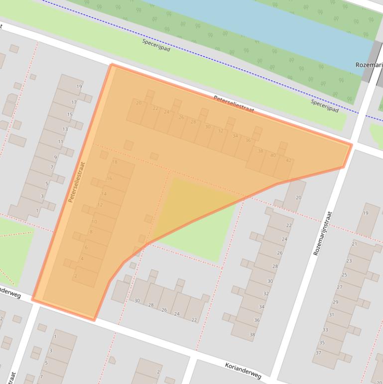 Kaart van postcodegebied 1314JN.