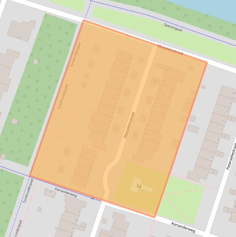 Kaart van postcodegebied 1314JP.