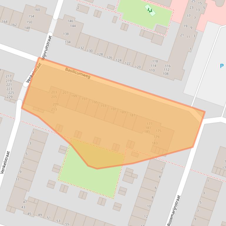 Kaart van postcodegebied 1314JX.