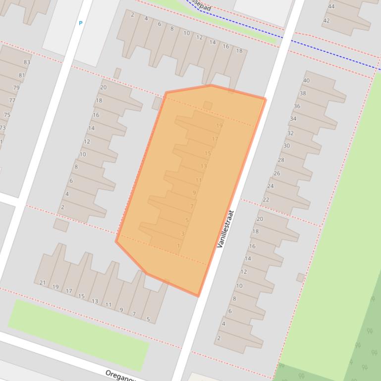 Kaart van postcodegebied 1314KC.