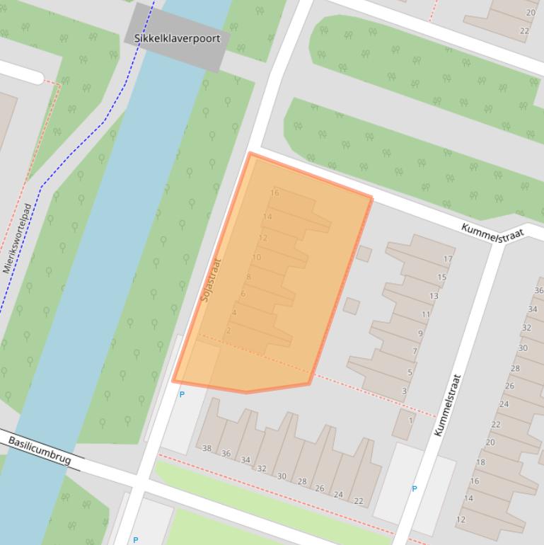 Kaart van postcodegebied 1314KL.