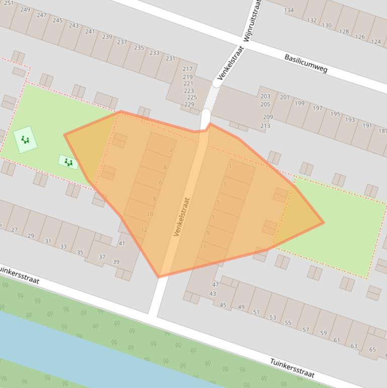 Kaart van postcodegebied 1314KV.