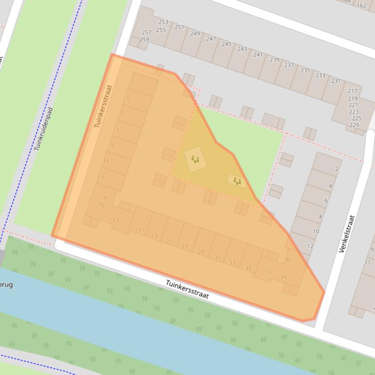 Kaart van postcodegebied 1314KW.