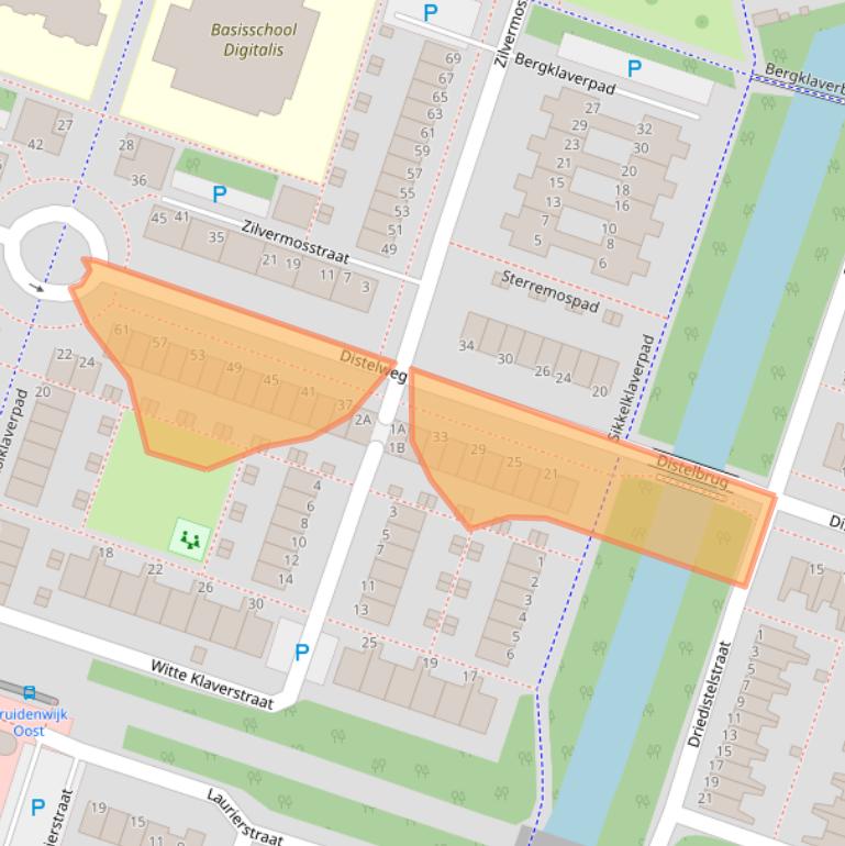 Kaart van postcodegebied 1314LW.