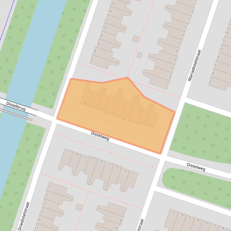 Kaart van postcodegebied 1314LX.