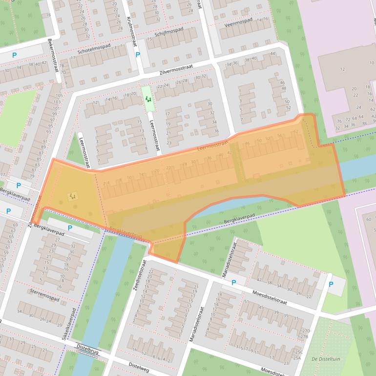 Kaart van postcodegebied 1314MT.