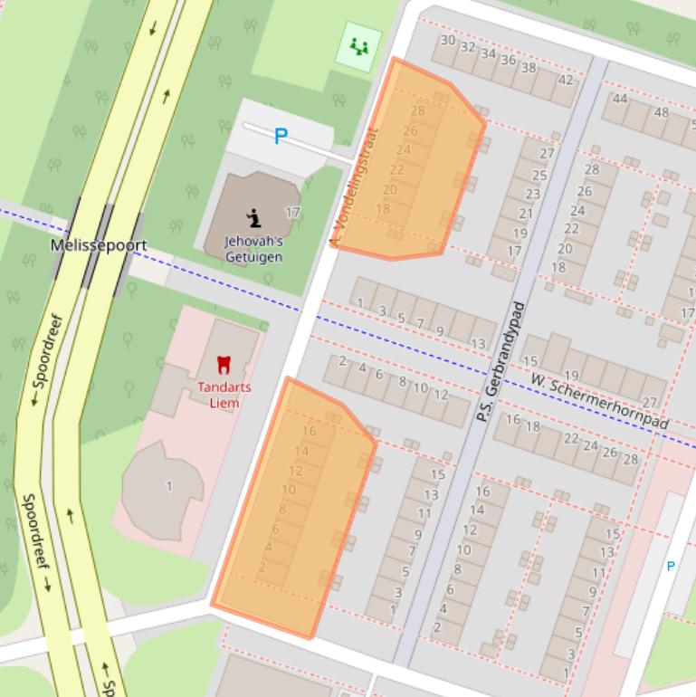 Kaart van postcodegebied 1314NB.