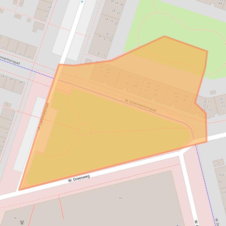 Kaart van postcodegebied 1314NG.