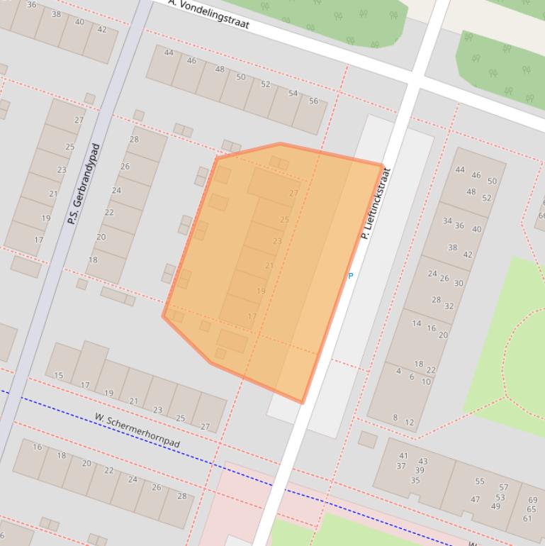 Kaart van postcodegebied 1314NN.