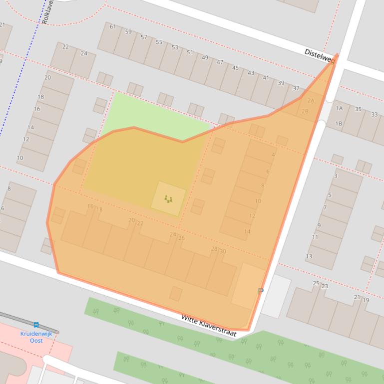 Kaart van postcodegebied 1314PC.
