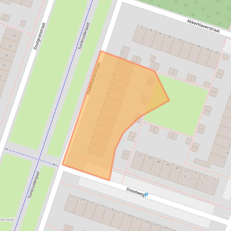 Kaart van postcodegebied 1314PX.