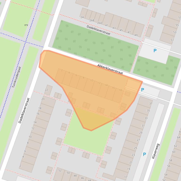 Kaart van postcodegebied 1314PZ.