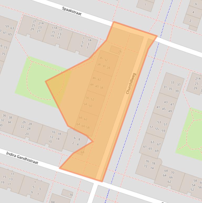 Kaart van postcodegebied 1314RH.