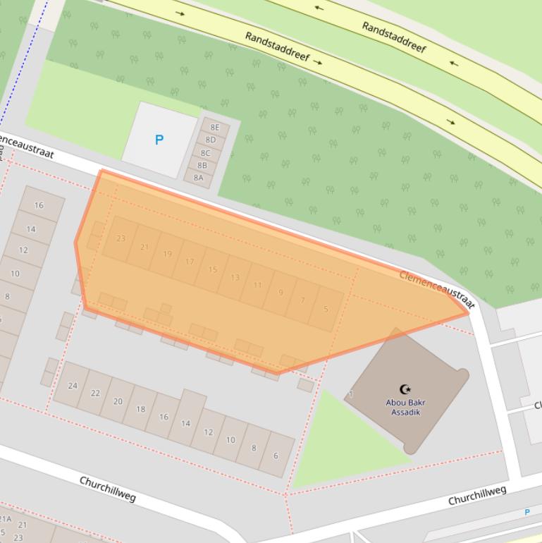 Kaart van postcodegebied 1314RM.