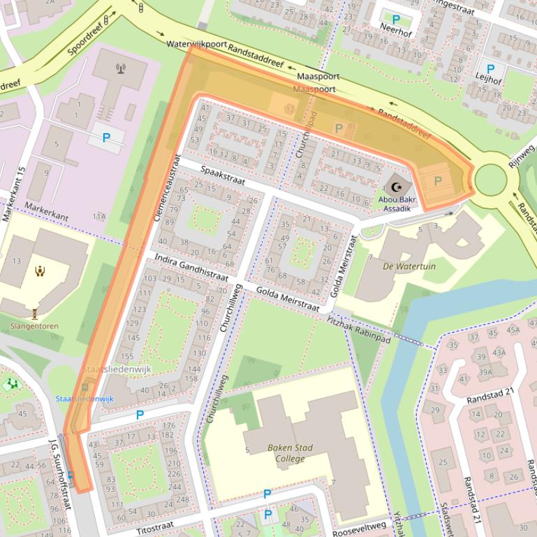 Kaart van postcodegebied 1314RP.