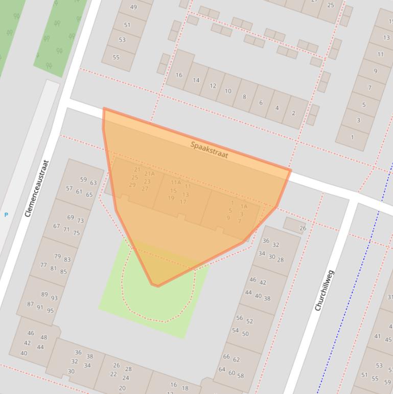 Kaart van postcodegebied 1314RT.