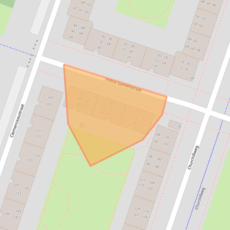 Kaart van postcodegebied 1314RW.