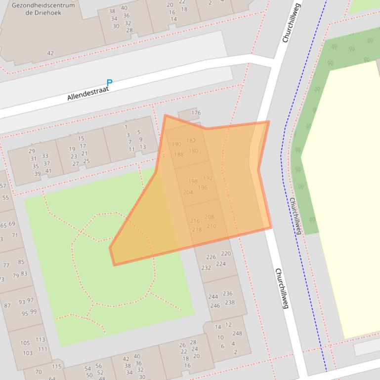 Kaart van postcodegebied 1314TE.