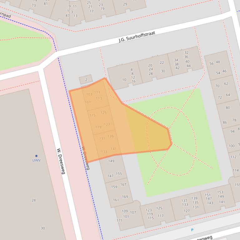 Kaart van postcodegebied 1314TZ.