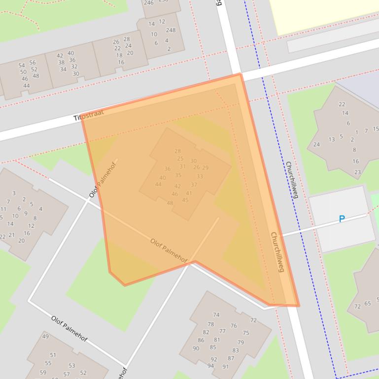 Kaart van postcodegebied 1314WC.