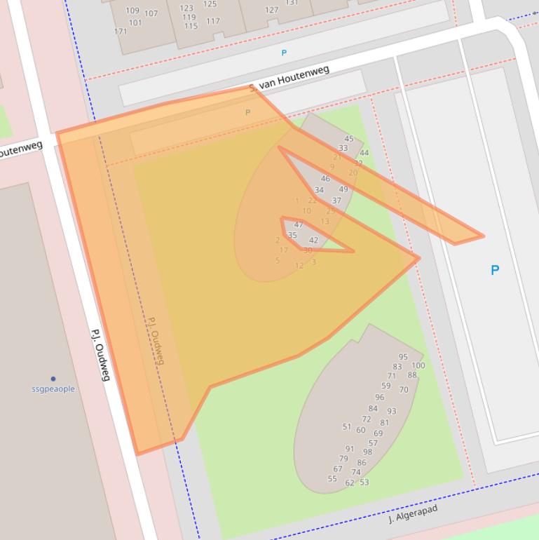 Kaart van postcodegebied 1314WL.