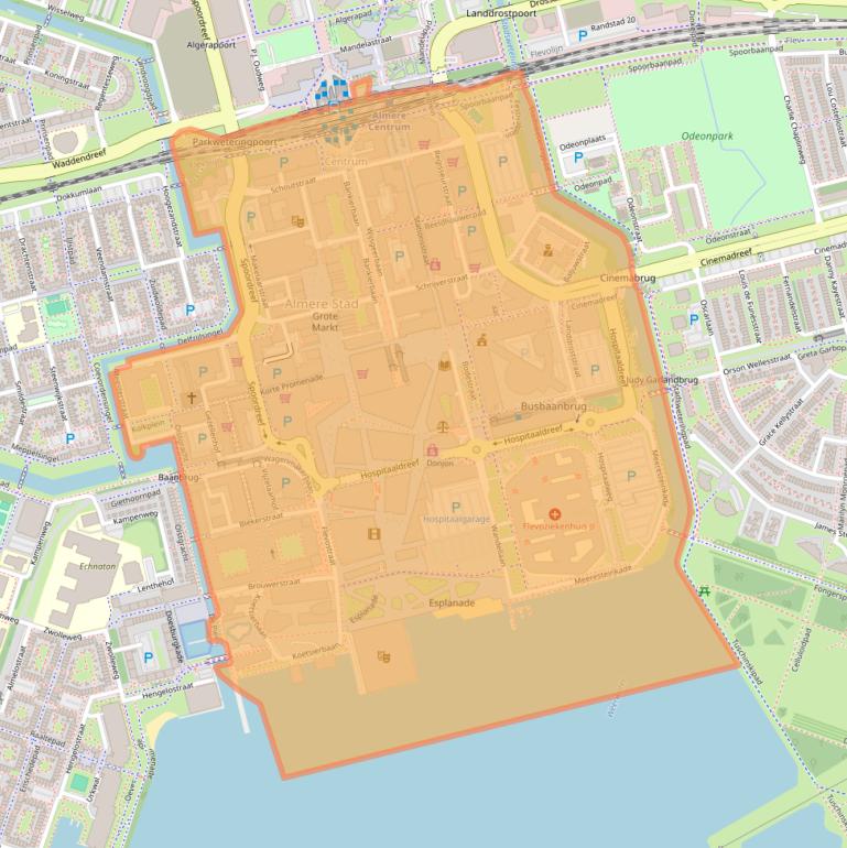 Kaart van postcodegebied 1315.