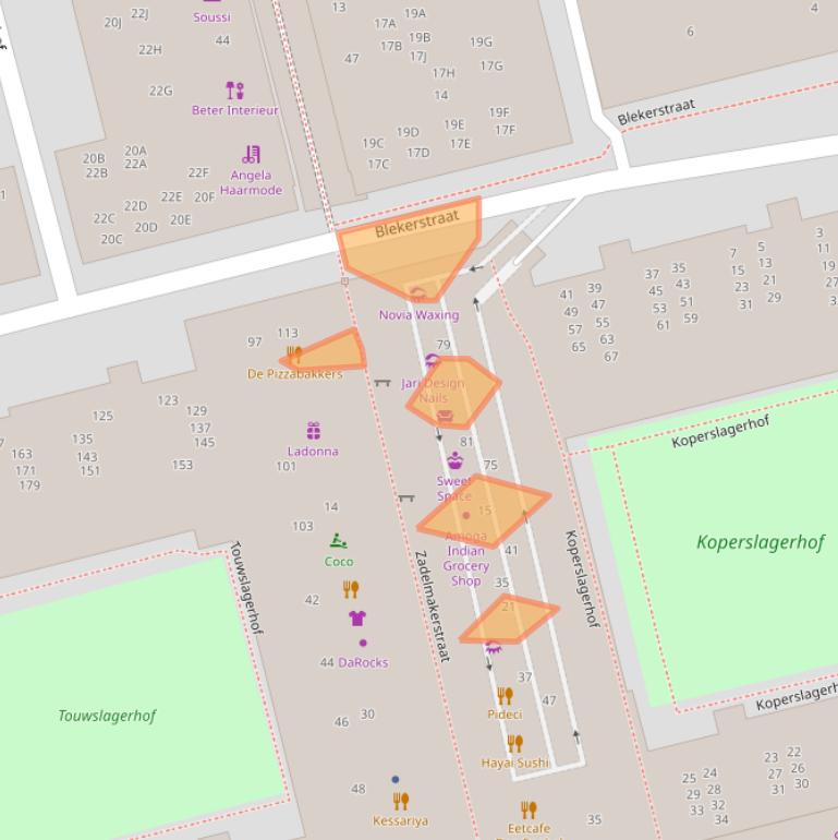 Kaart van postcodegebied 1315AK.