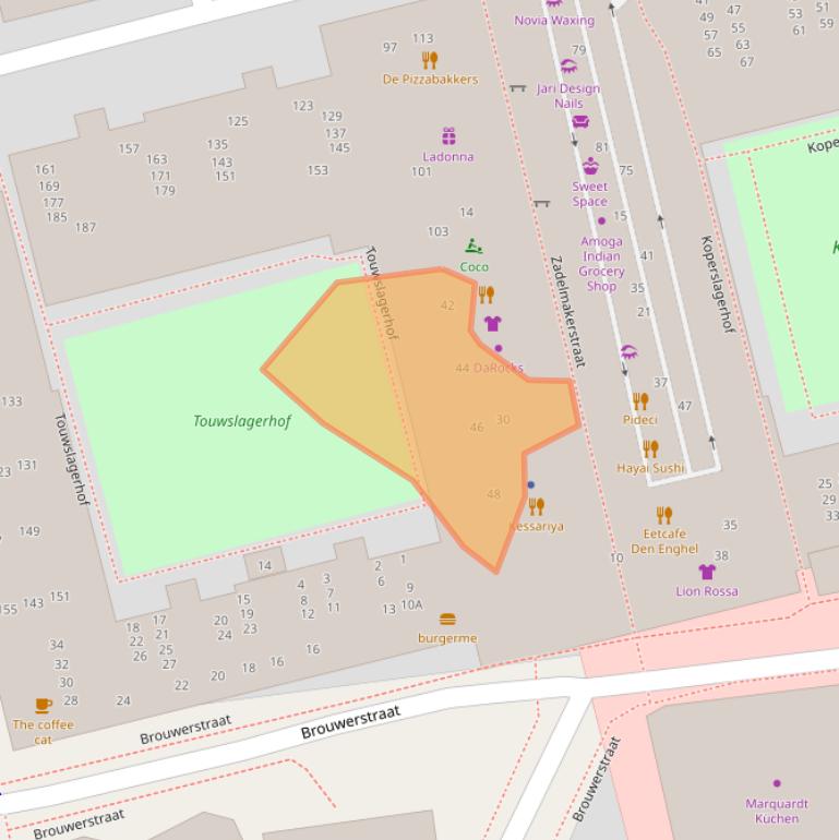 Kaart van postcodegebied 1315AR.