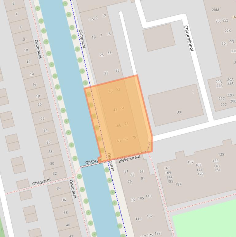 Kaart van postcodegebied 1315BH.