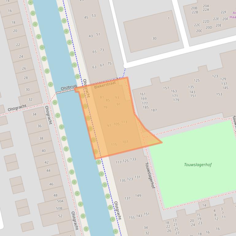 Kaart van postcodegebied 1315BJ.