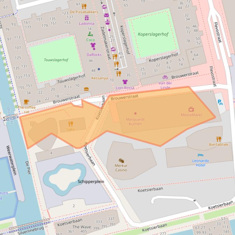 Kaart van postcodegebied 1315BL.