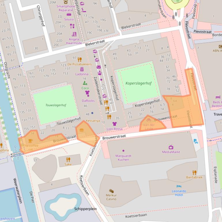 Kaart van postcodegebied 1315BP.