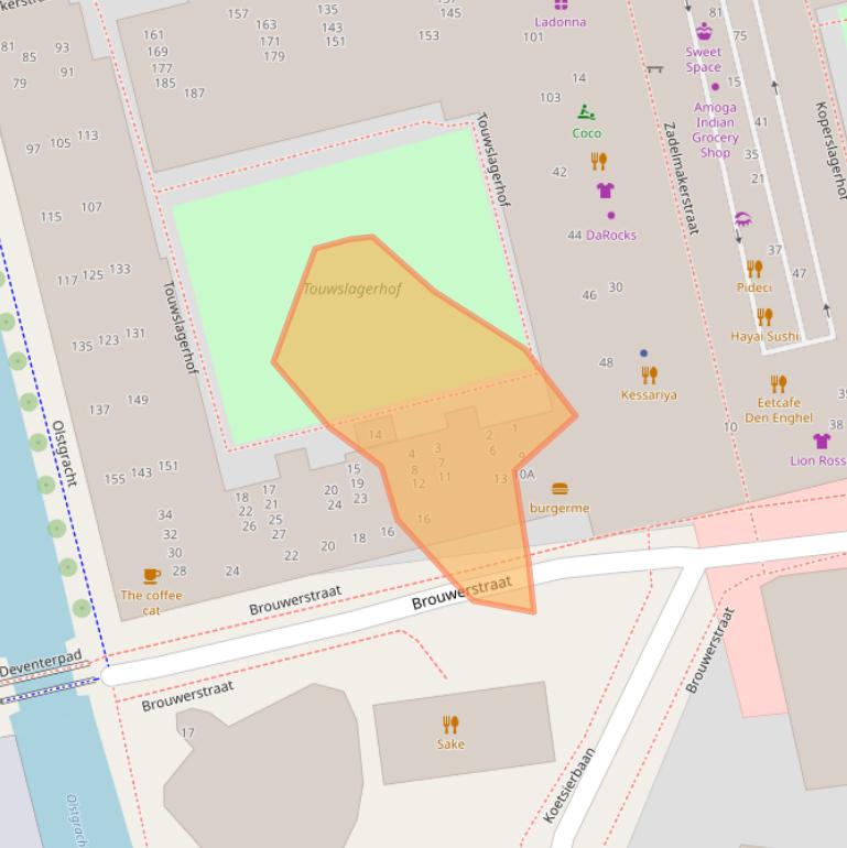 Kaart van postcodegebied 1315BR.