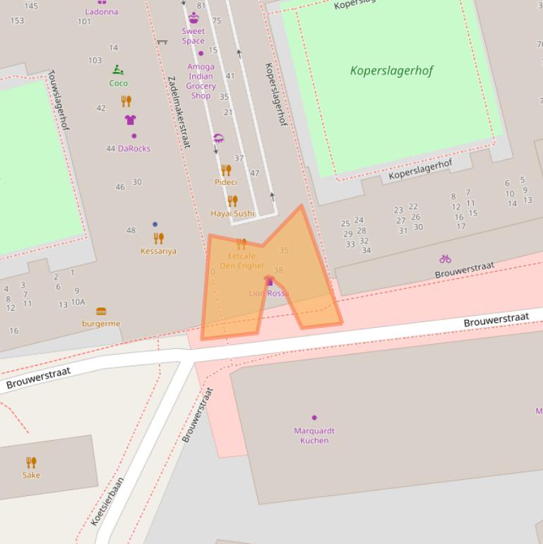 Kaart van postcodegebied 1315BX.