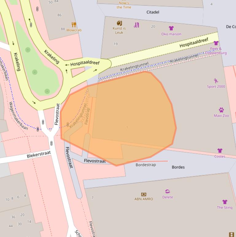 Kaart van postcodegebied 1315CA.