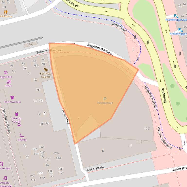 Kaart van postcodegebied 1315CE.