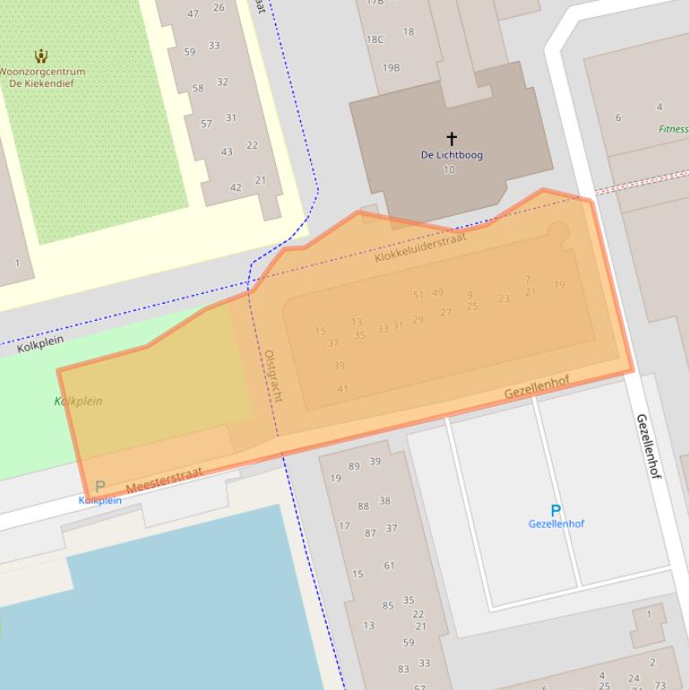 Kaart van postcodegebied 1315EE.