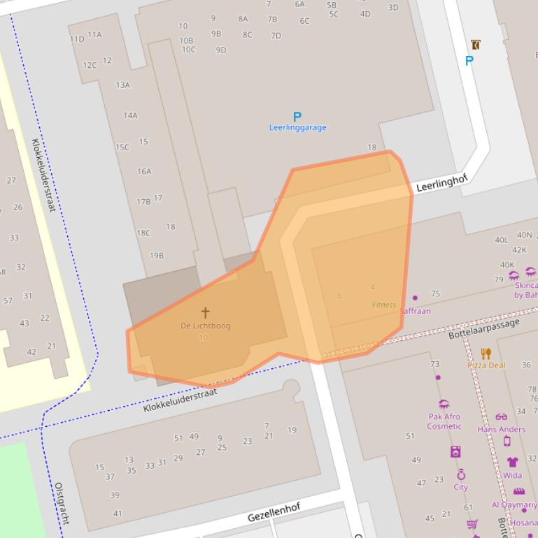 Kaart van postcodegebied 1315EJ.