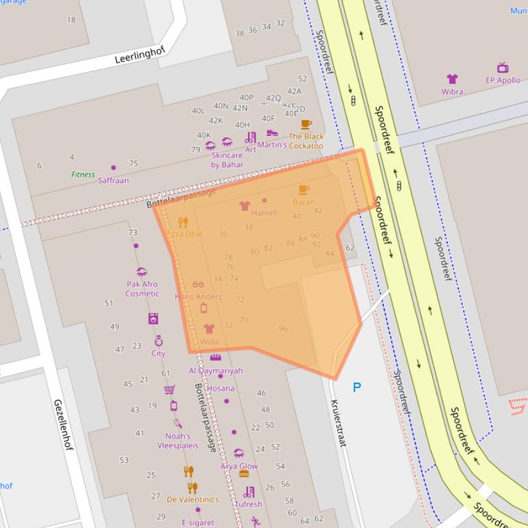 Kaart van postcodegebied 1315ET.