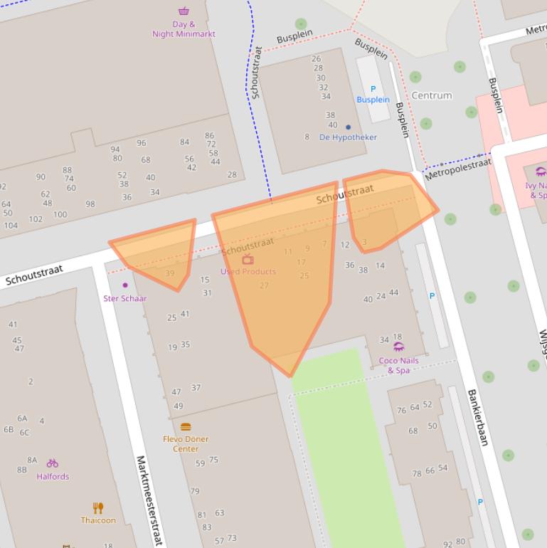 Kaart van postcodegebied 1315EV.