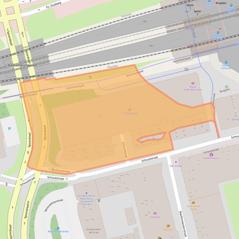 Kaart van postcodegebied 1315EZ.