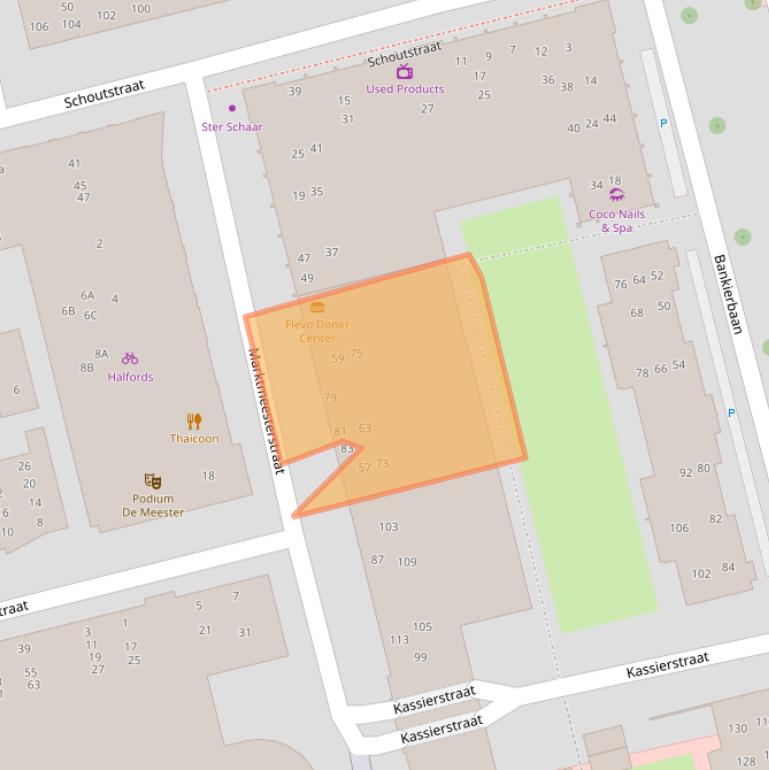 Kaart van postcodegebied 1315GB.