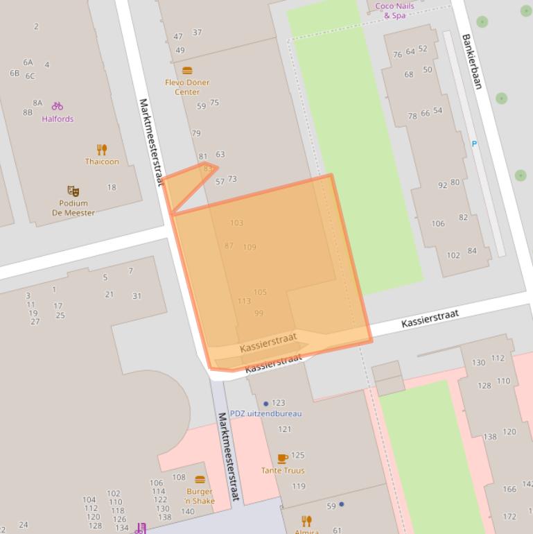 Kaart van postcodegebied 1315GC.