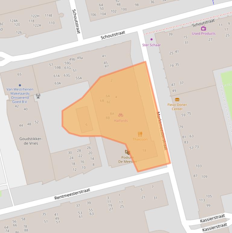 Kaart van postcodegebied 1315GE.