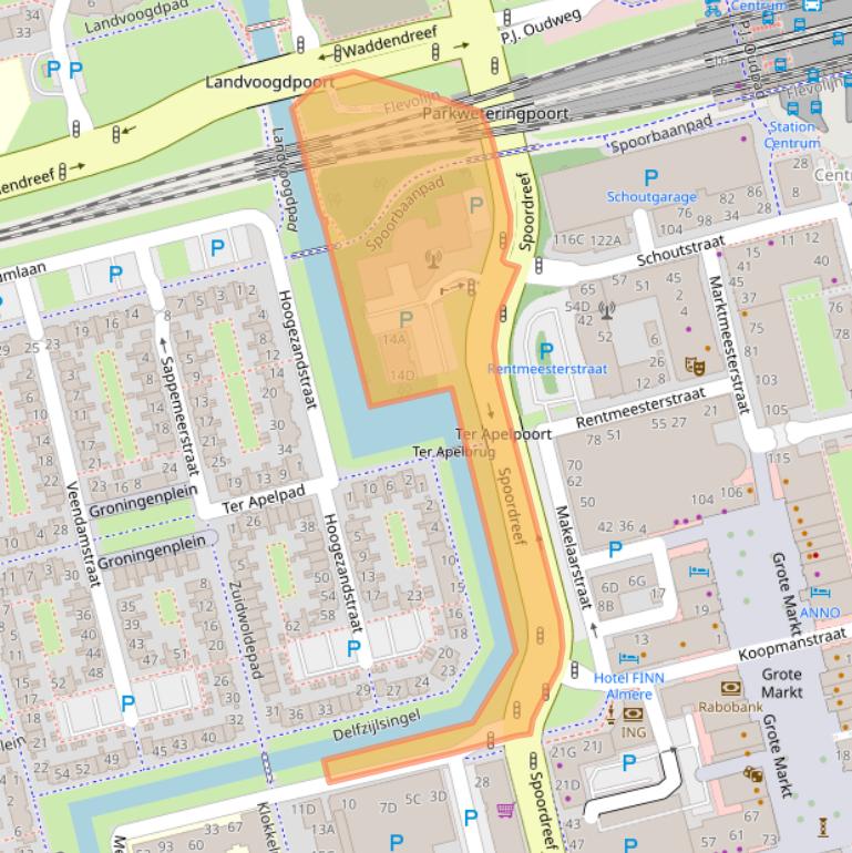 Kaart van postcodegebied 1315GN.