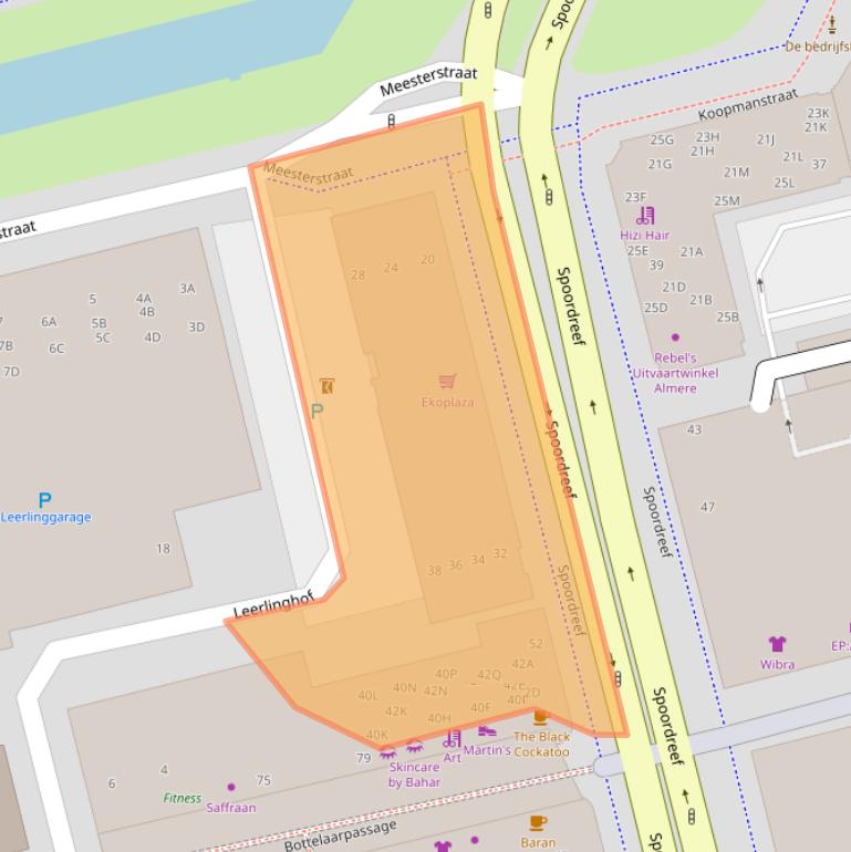 Kaart van postcodegebied 1315GP.